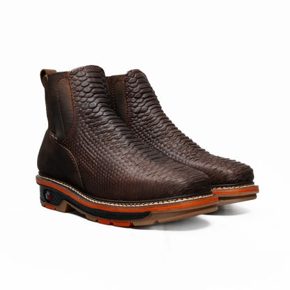 Venom 6" Python Tribute Ankle Work Boot Soft Toe, Lightweight, Square Toe, Slip On